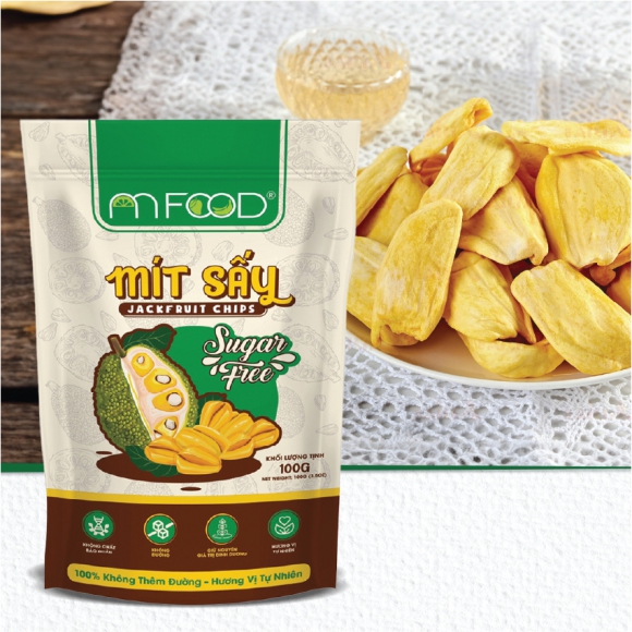 Mít Sấy An Food phiên bản Cao Cấp Không đường nguyên miếng giòn rụm