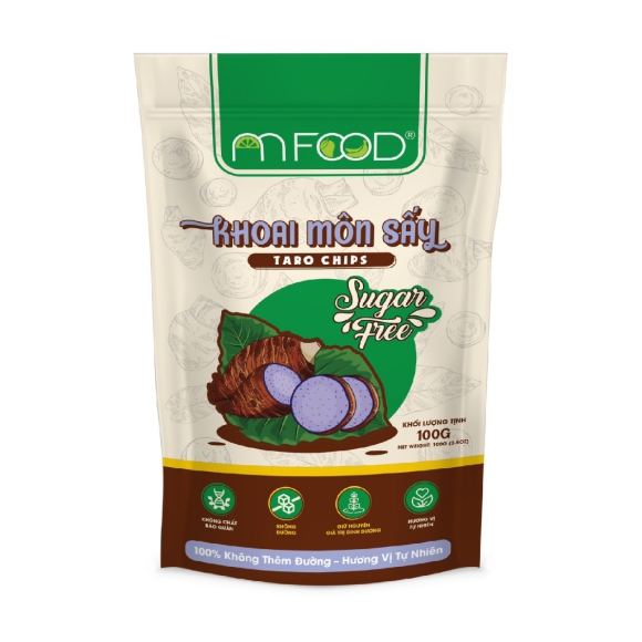 Khoai Môn Sấy An Food phiên bản Cao Cấp Không đường nguyên miếng giòn rụm
